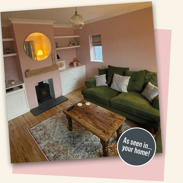 Customer's living room painted in Love Heart from Zhoosh Paints.