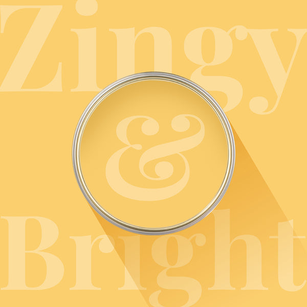 Overhead shot of a tin of Lemon Sorbet from Zhoosh Paints.