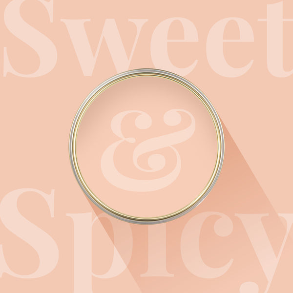 Overhead shot of a tin of Peony from Zhoosh Paints.