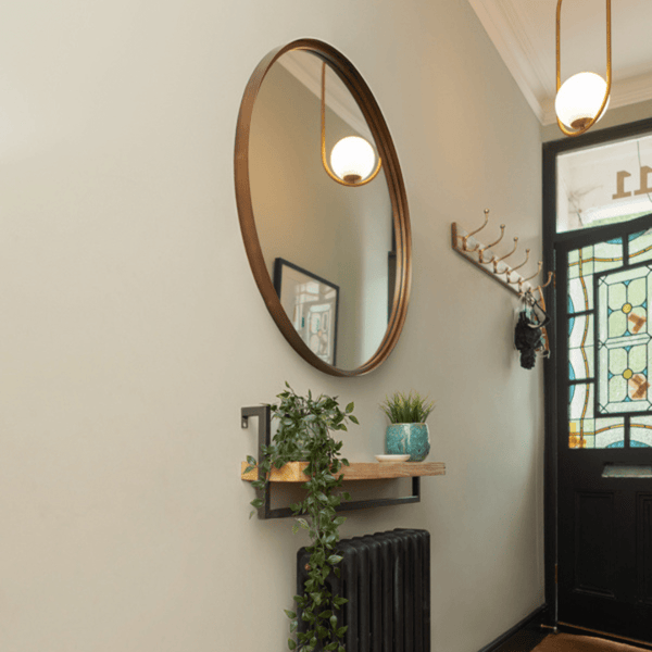 Country White paint used in a minimalistic hallway