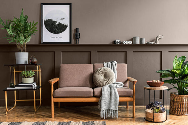 A room decorated with After the Storm, one of Zhoosh Paint's darkest greys that gives depth to any room.